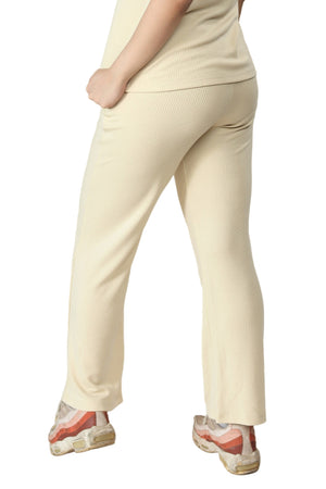 Ribbed Lounge Pants (Sand)