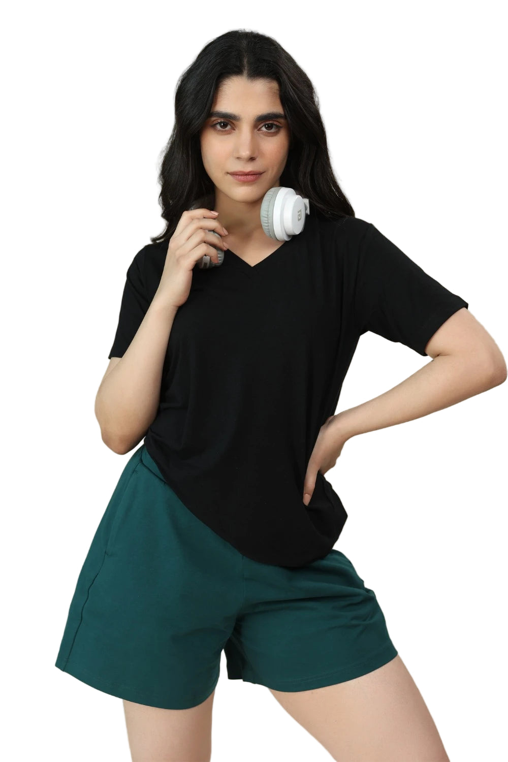 Bamboo V-Neck T-Shirt (Carbon Black)