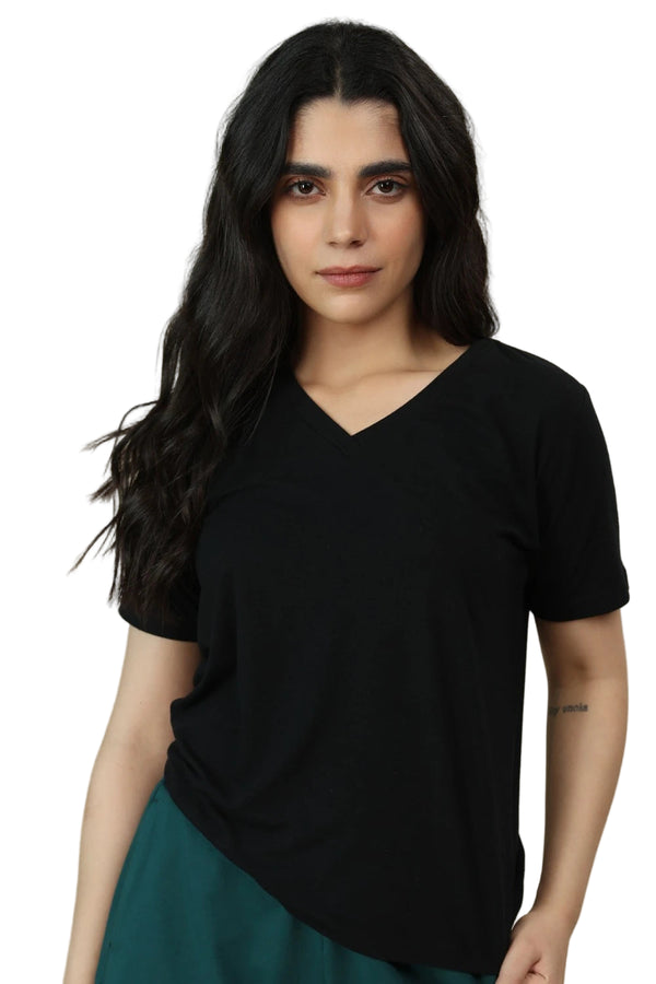 Bamboo V-Neck T-Shirt (Carbon Black)