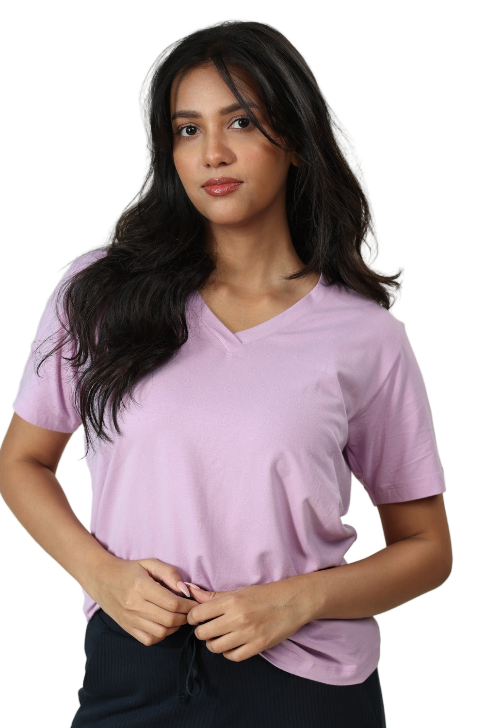 Bamboo V-Neck T-Shirt (Lavender Haze)