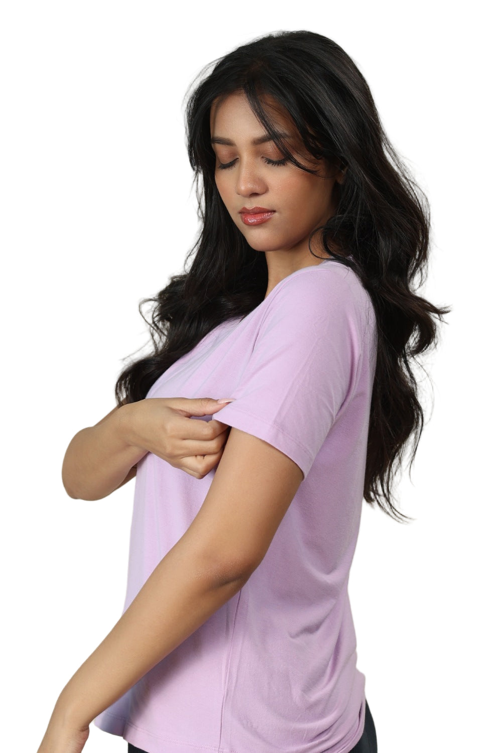 Bamboo V-Neck T-Shirt (Lavender Haze)
