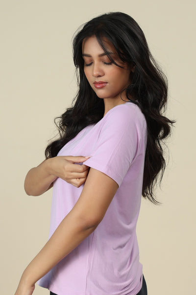 Bamboo V-Neck T-Shirt (Lavender Haze)