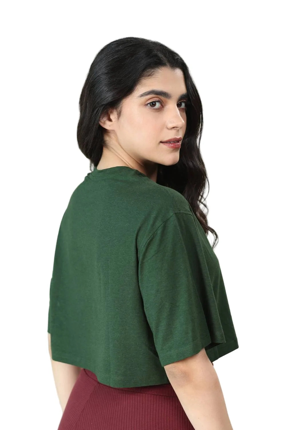 Bamboo Boxy Tee (Pine Green)