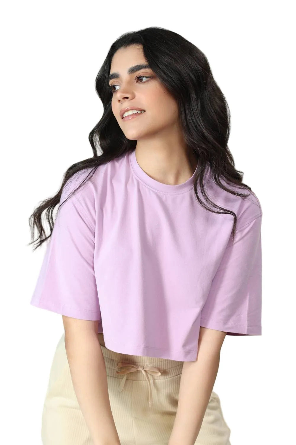 Bamboo Boxy Tee (Lavender Haze)