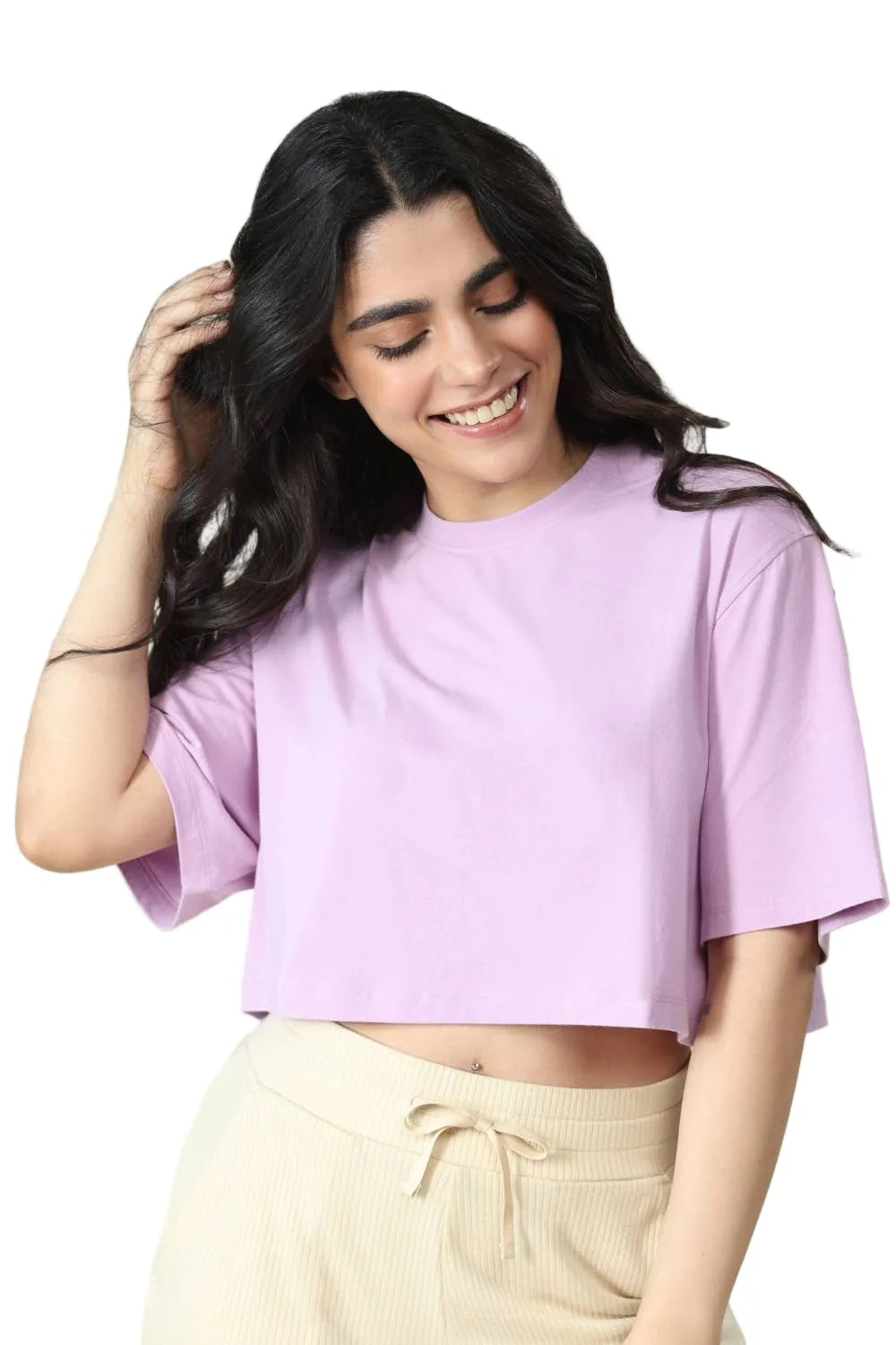 Bamboo Boxy Tee (Lavender Haze)