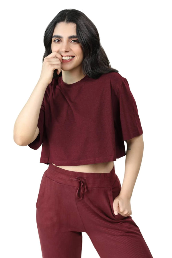 Bamboo Boxy Tee (Bold Red)