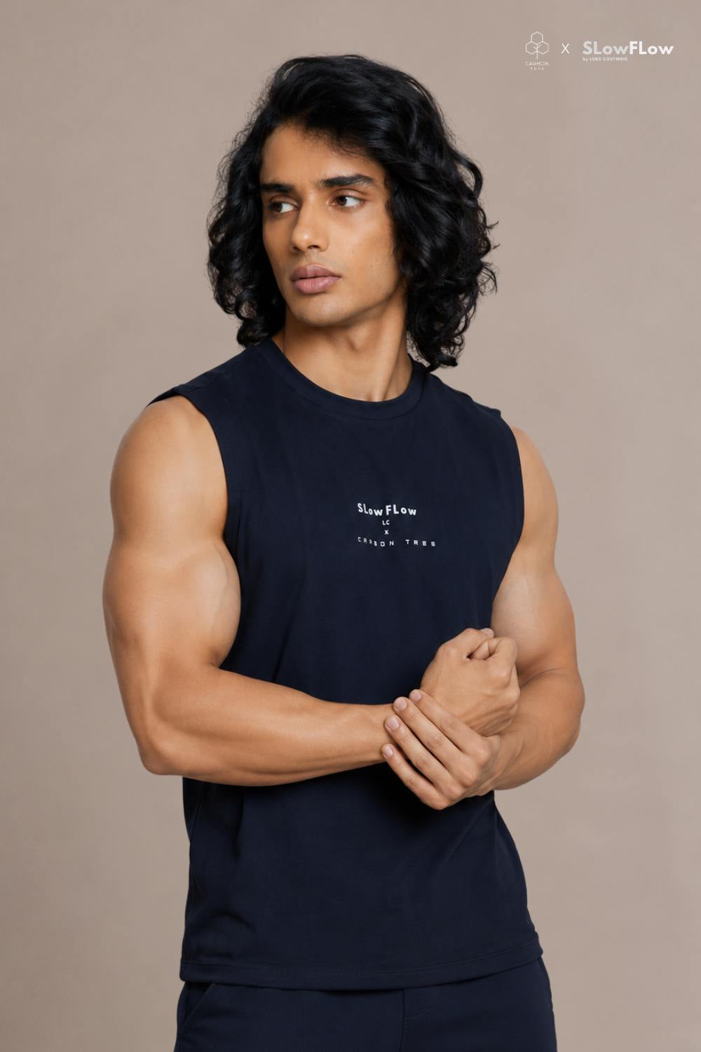 Organic Cotton Gym Tank (Carbon Black)