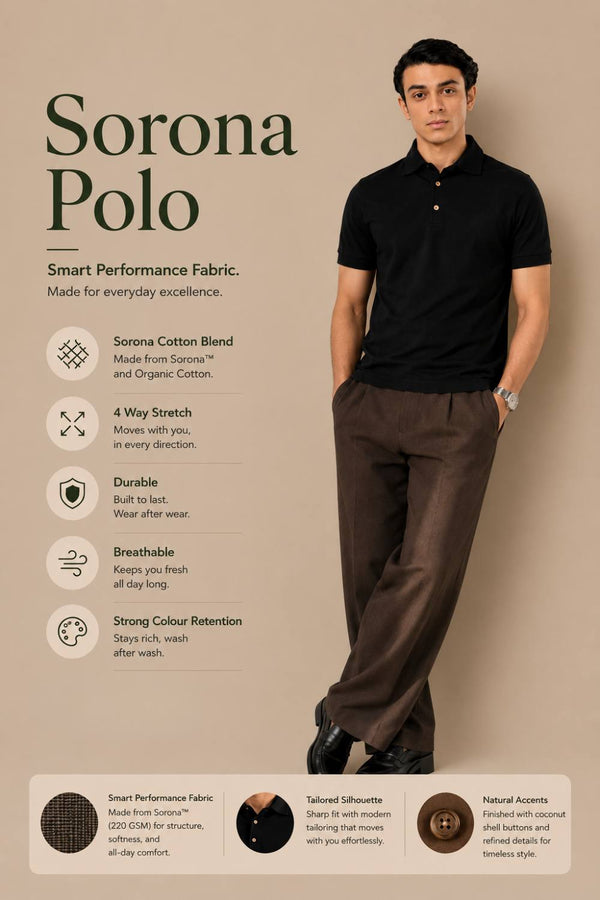 Sorona™ Polo (Carbon Black)