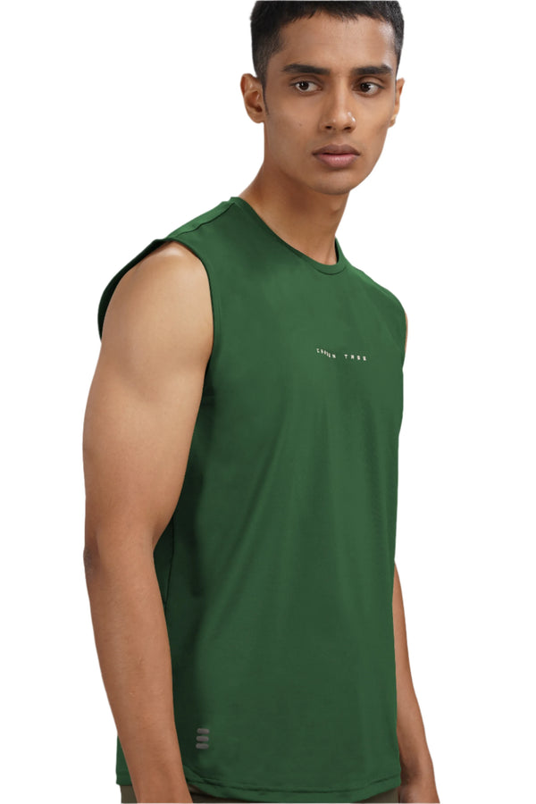 Men’s Bio Sports Tank – EcoCiclo™ Biodegradable Polyester (Pine Green)