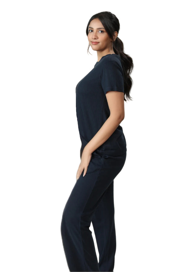 Ribbed Lounge Pants (Midnight Navy)