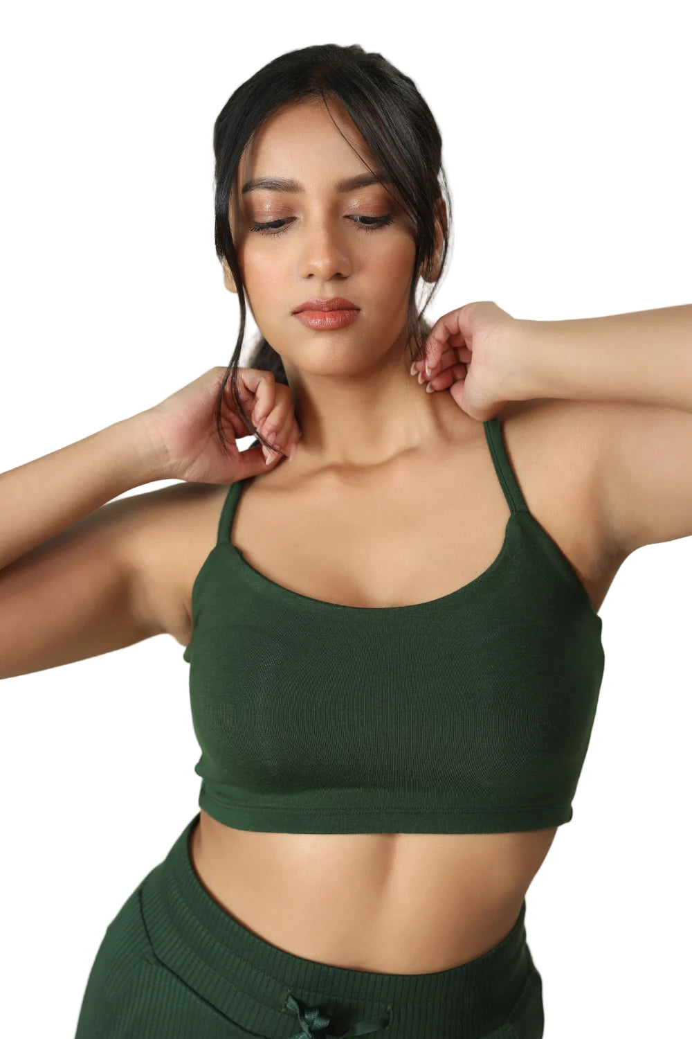 Bamboo Strappy Top (Pine Green)