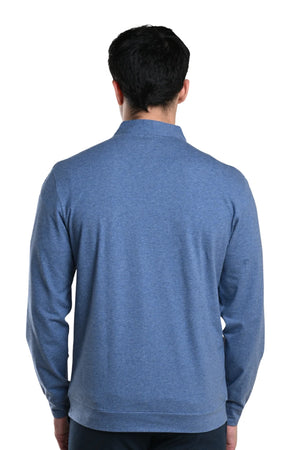 Quarter Zip Jacket (Light Blue Melange)