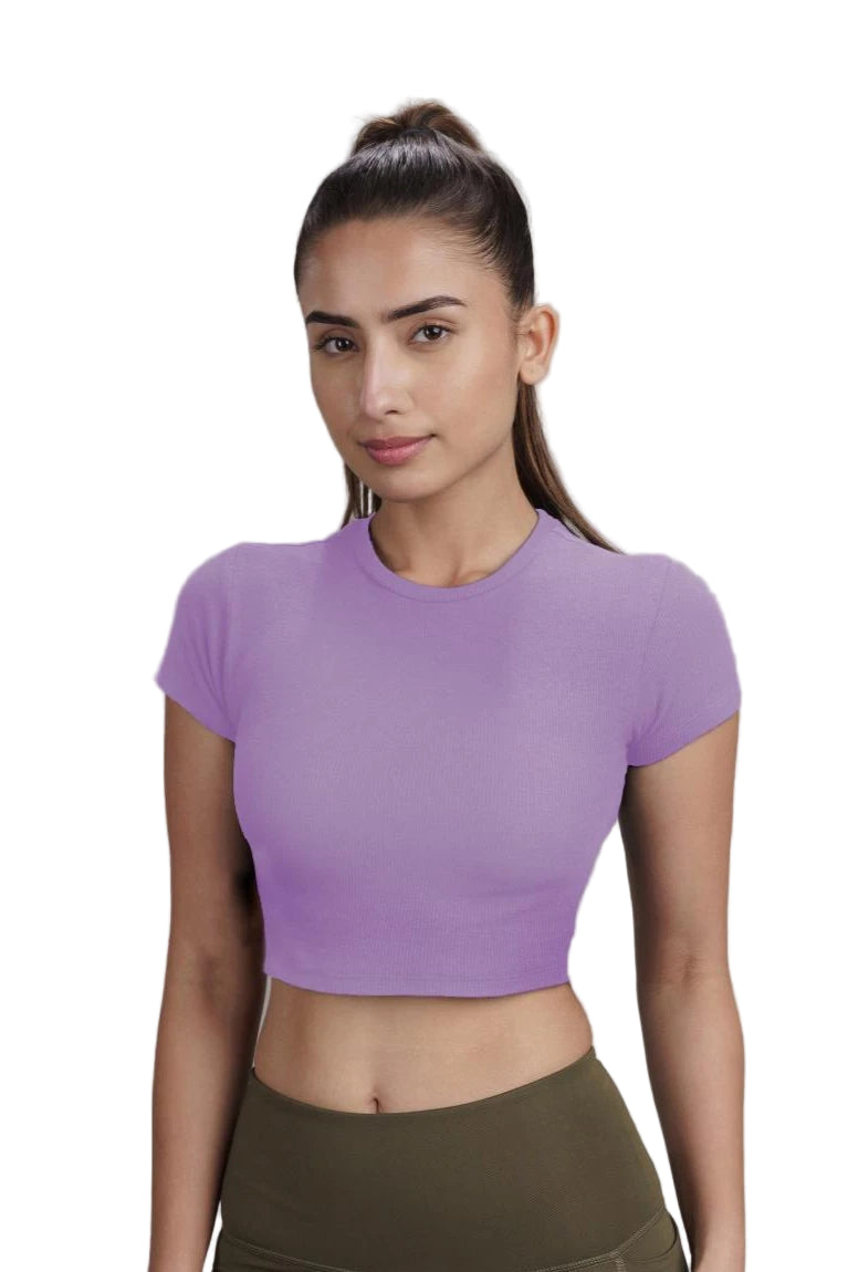 Bamboo Crop Top (Lavender Haze)