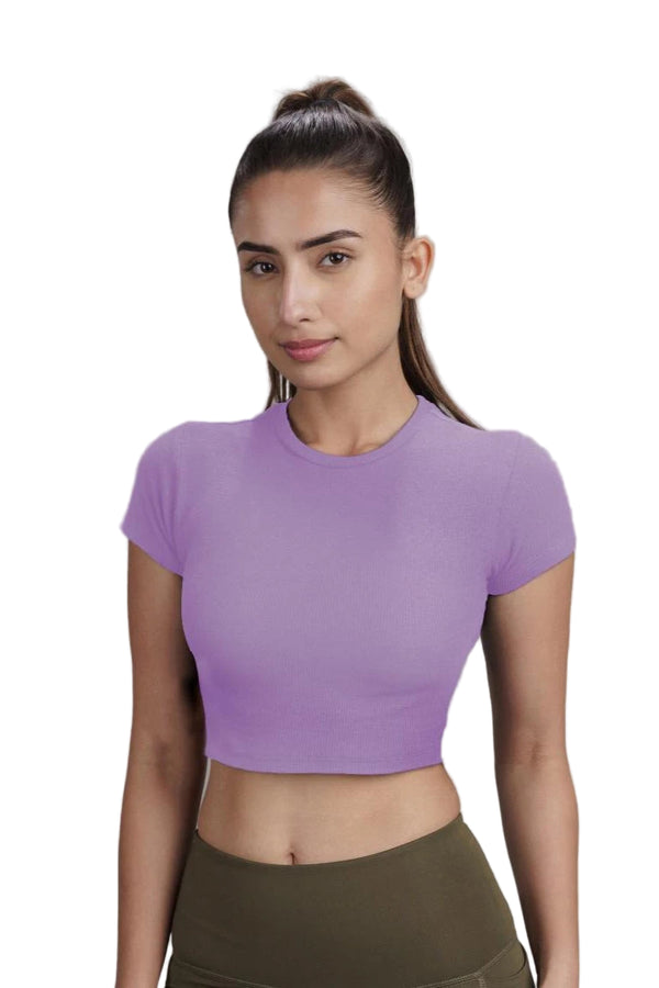 Bamboo Crop Top (Lavender Haze)