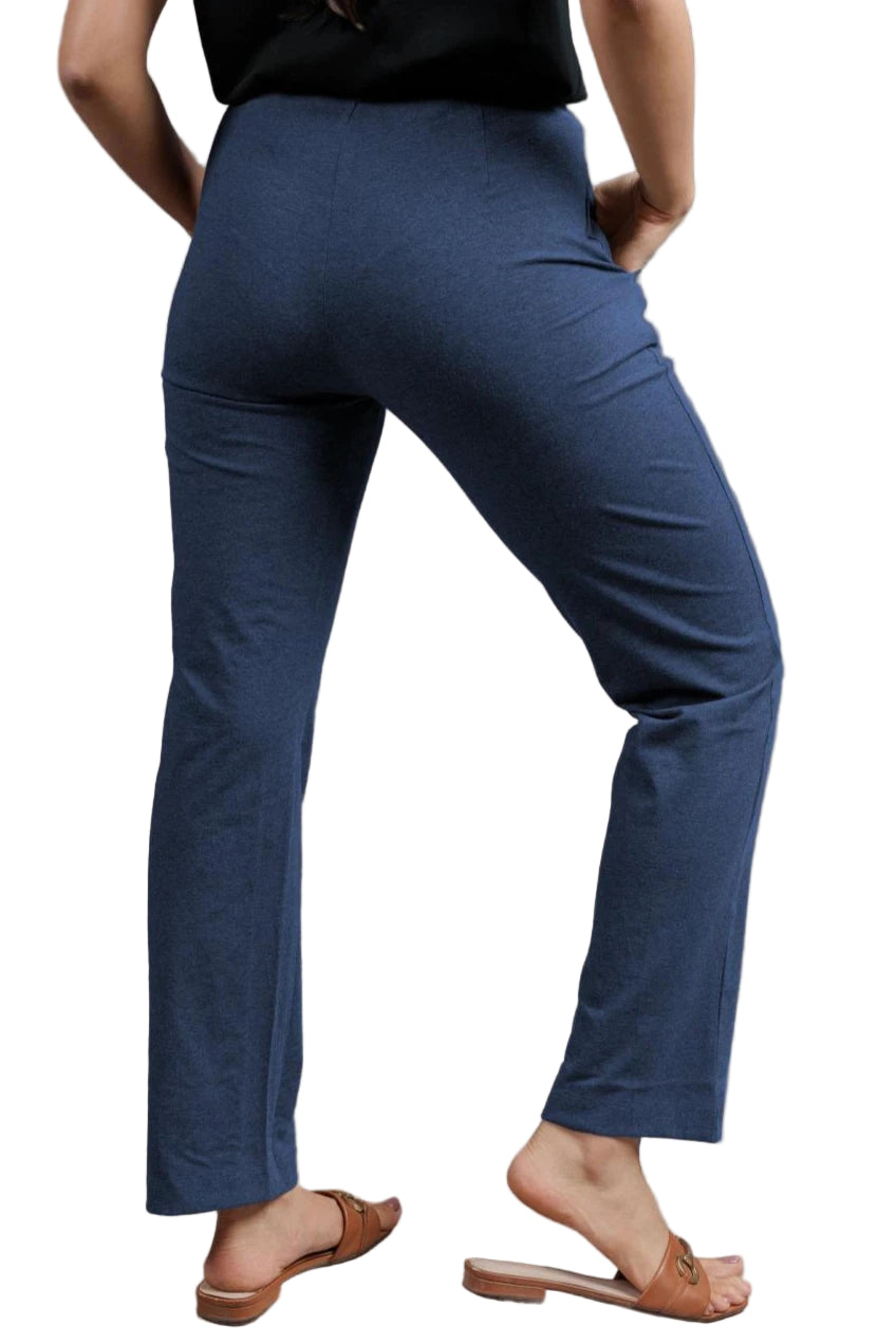 Women’s All Day Work Pants – SORONA® Stretch Trousers (220 GSM) (Denim Melange)