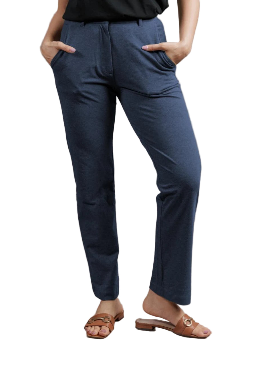 Women’s All Day Work Pants – SORONA® Stretch Trousers (220 GSM) (Denim Melange)