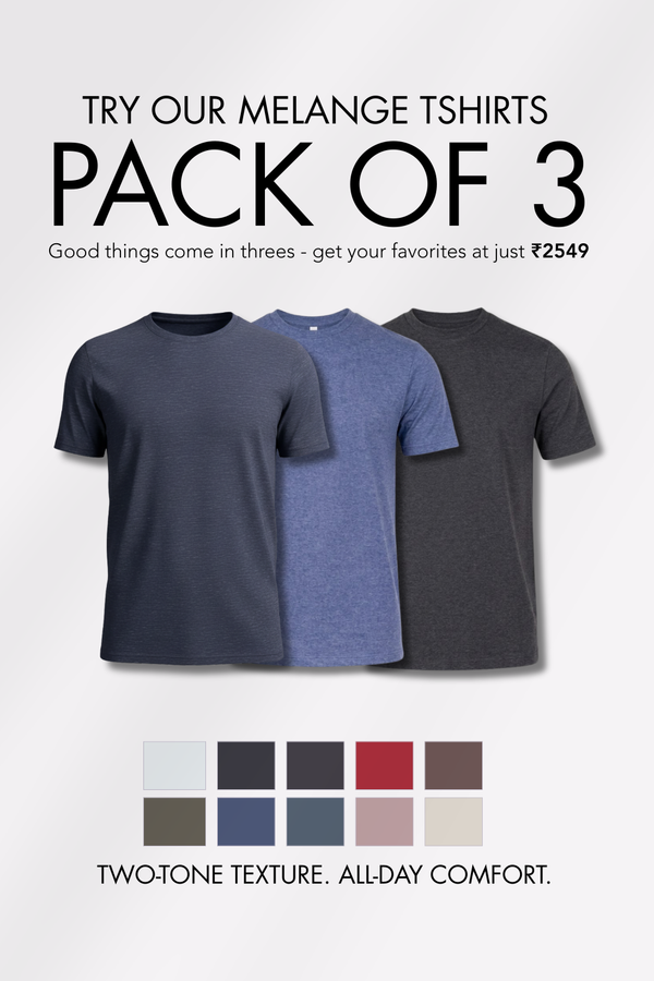 Pack of 3 Heavyweight (Melange) T-shirt at 2549