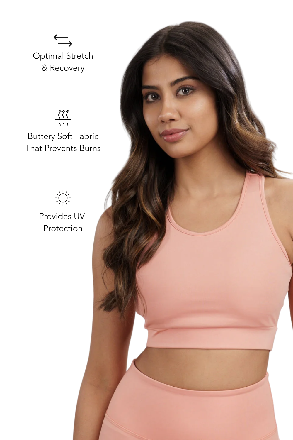 Racerback Active Bra (Peach)