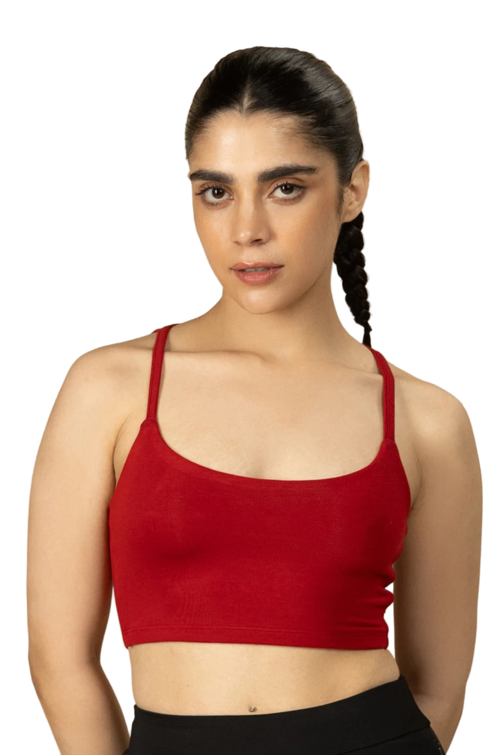 Bamboo Strappy Top (Bold Red)