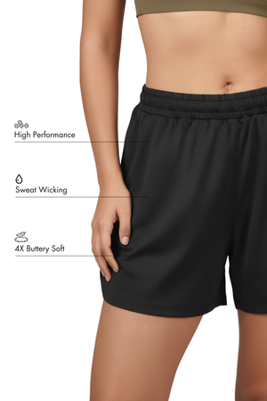 Bio Active Shorts – EcoCiclo™ Biodegradable Polyester (Coal Grey)