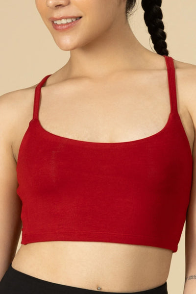 Bamboo Strappy Top (Bold Red)