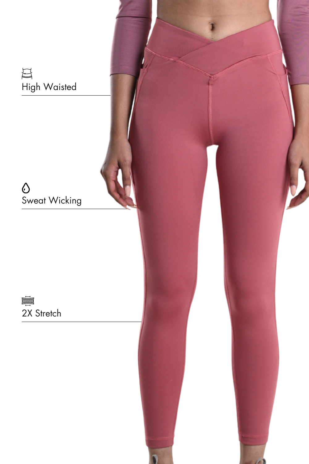 Carbon Crossband Legging (Mauve Wood)