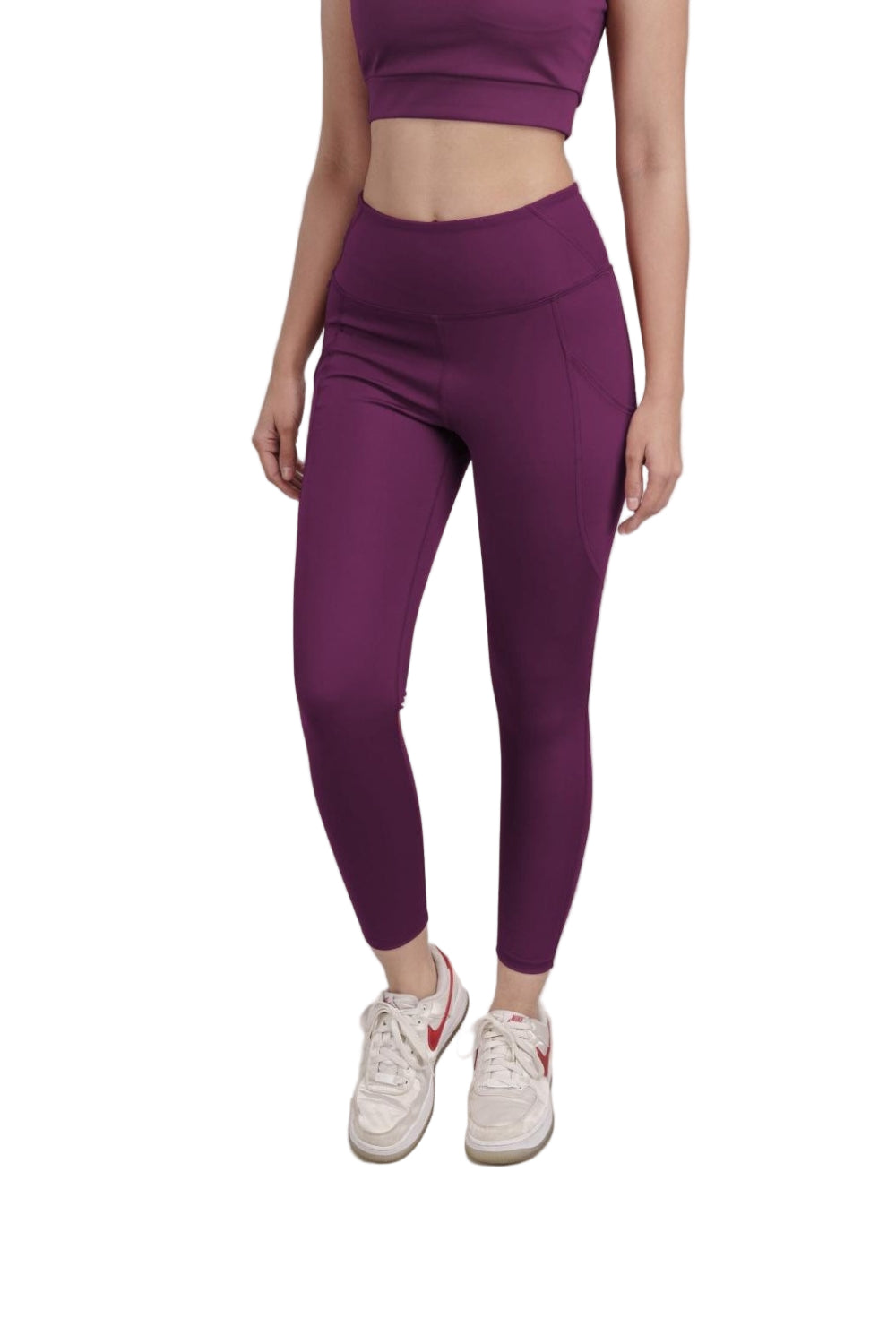Carbon Sculpt Legging (2 Pockets) (Deep Purple)