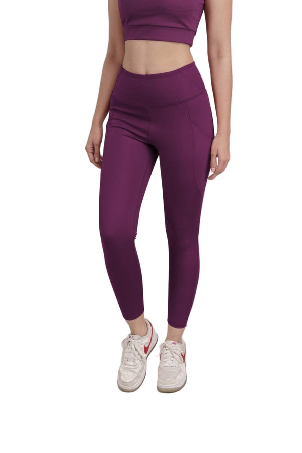 Carbon Sculpt Legging (2 Pockets) (Deep Purple)