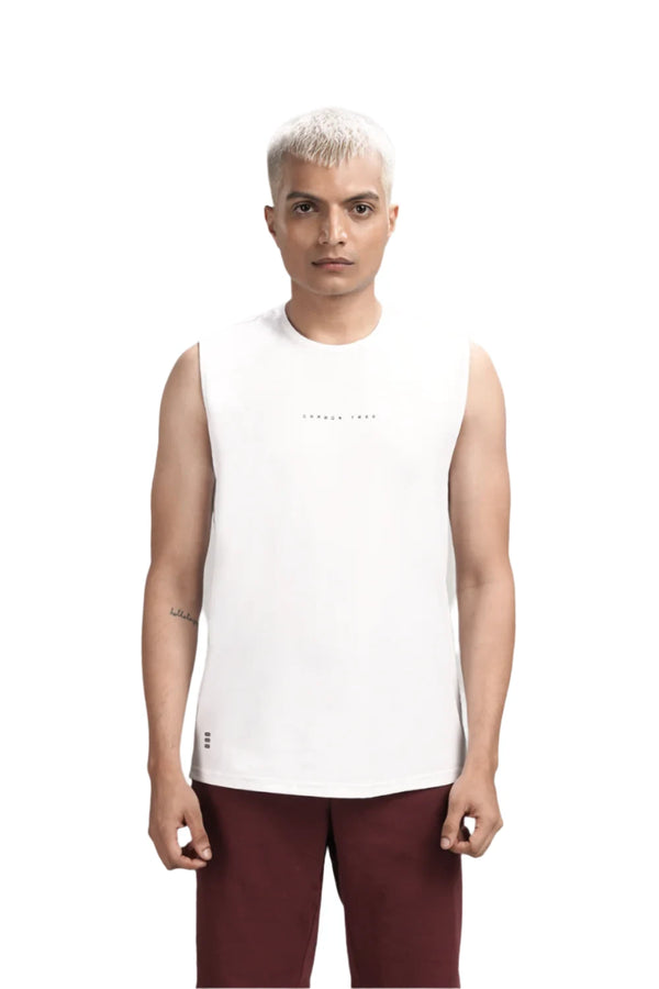 Men’s Bio Sports Tank – EcoCiclo™ Biodegradable Polyester (Chalk)