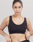 U-Neck Active Bra (Carbon Black)