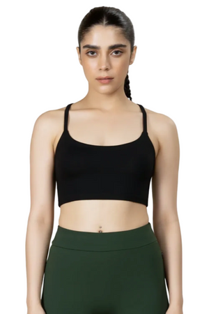 Bamboo Strappy Top (Carbon Black)