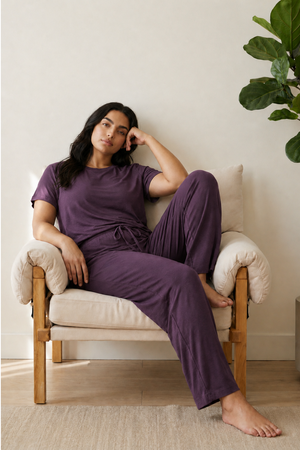 Women’s Bamboo Lounge Set (Plum)