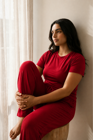 Women’s Bamboo Lounge Set (Bold Red)