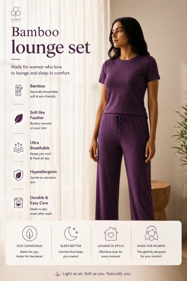 Women’s Bamboo Lounge Set (Plum)
