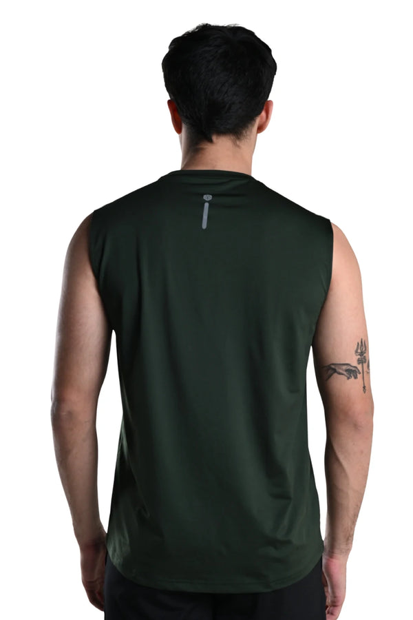 Men’s Bio Sports Tank – EcoCiclo™ Biodegradable Polyester (Pine Green)
