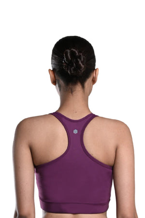 Racerback Active Bra (Deep Purple)