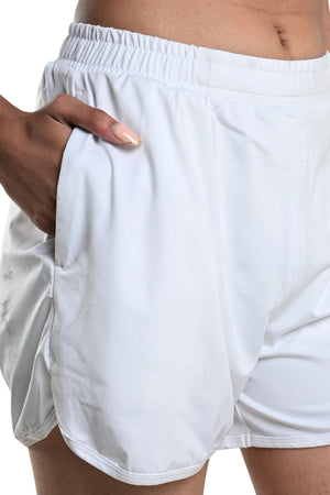 Bio Active Shorts – EcoCiclo™ Biodegradable Polyester (Chalk)