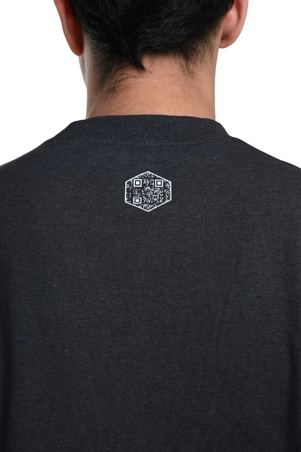 Oversized Carbon T-shirt (Charcoal Melange) - Printed