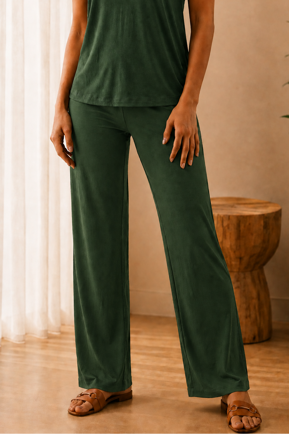Bamboo Lounge Pant (Pine Green)