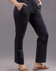 Women’s All Day Work Pants – SORONA® Stretch Trousers (220 GSM) (Carbon Black)
