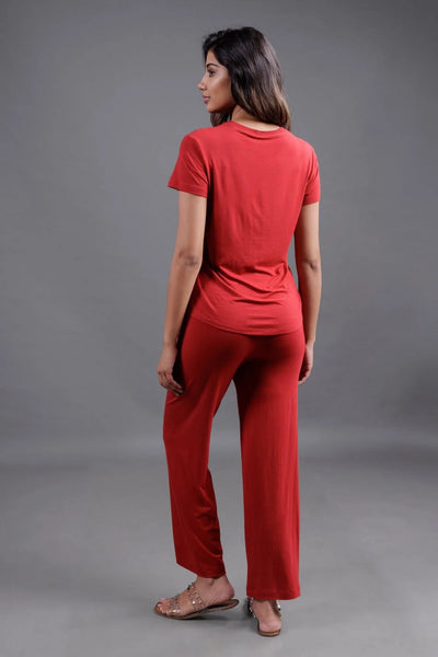 Bamboo Lounge Pant (Bold Red)