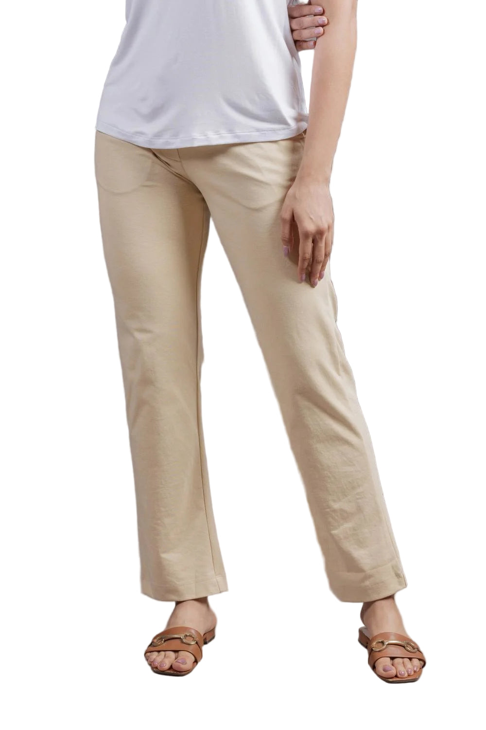 Women’s All Day Work Pants – SORONA® Stretch Trousers (220 GSM) (Desert Sand)