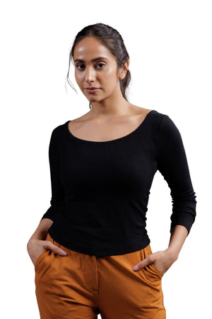 Full Sleeve Bamboo Top (Carbon Black)