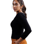 Full Sleeve Bamboo Top (Carbon Black)