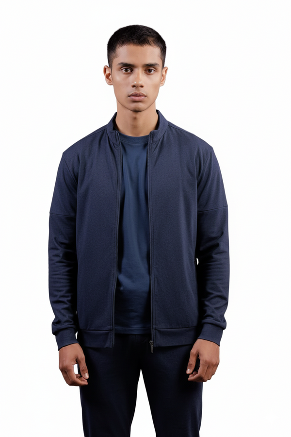 Full Zipper Jacket (Denim Melange)