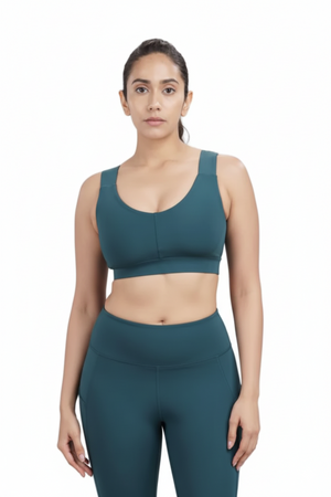 U-Neck Active Bra (Deep Teal)