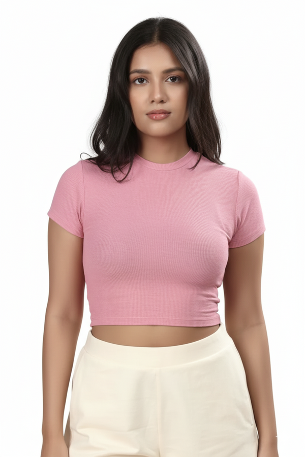 Bamboo Crop Top (Wild Rose)