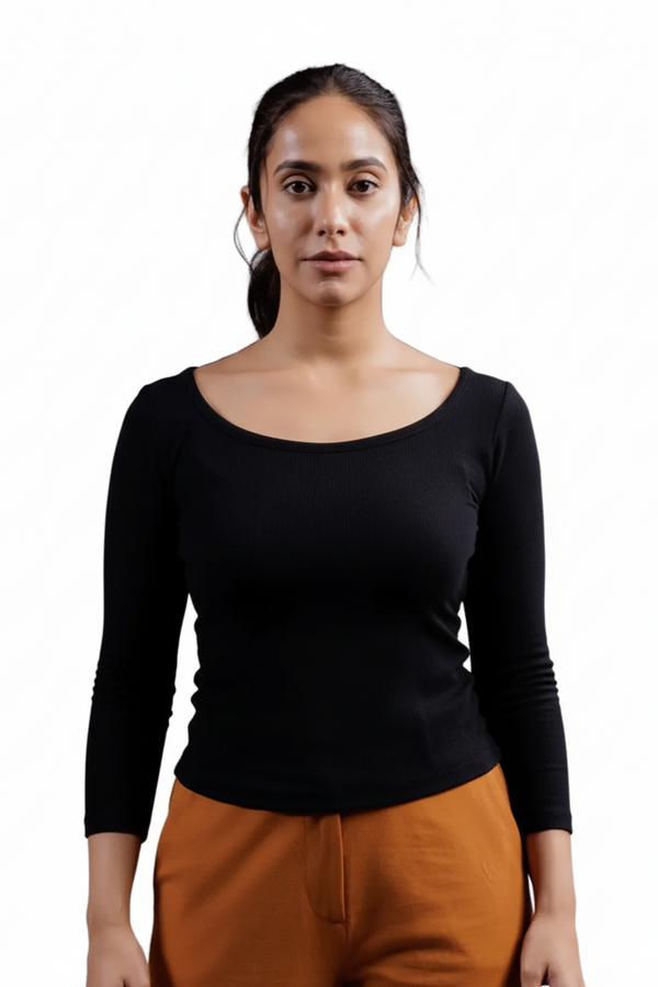 Full Sleeve Bamboo Top (Carbon Black)