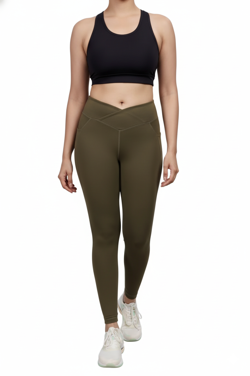 Carbon Crossband Legging (Sage Green)