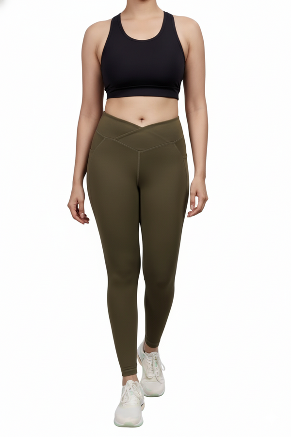 Carbon Crossband Legging (Sage Green)